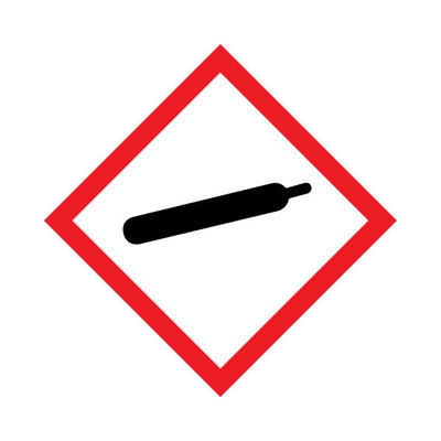 Compressed Gass Symbol Only (Red Outline) - Sign DS046 DS DM1