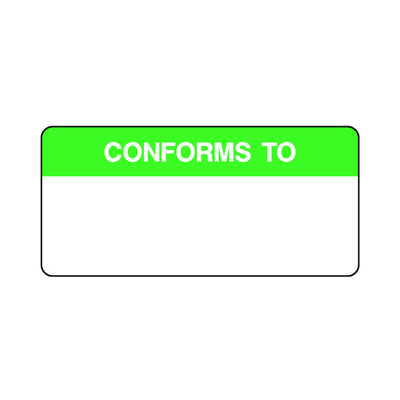 Conforms To - Sticker Sheet QCS002 QCS ST1