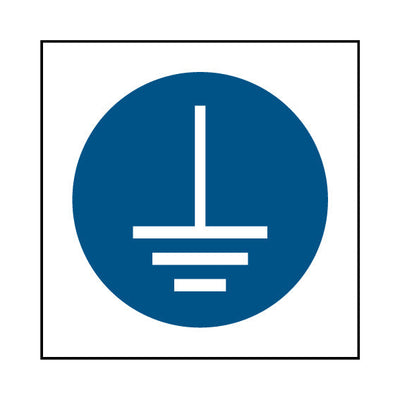 Connect To Earth (ground) - Square Sign MM009 MP SQ1