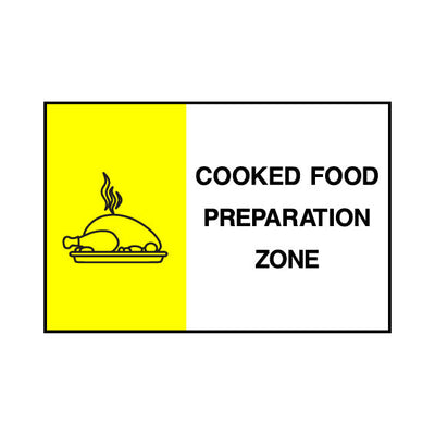 Cooked Food Preparation Zone - Landscape Sign FPH075 FPH LN1