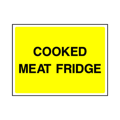 Cooked Meat Fridge - Landscape Sign FPH094 FPH LN1