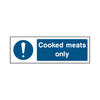 Cooked Meats Only - Landscape Sign FPH059 FPH LN3