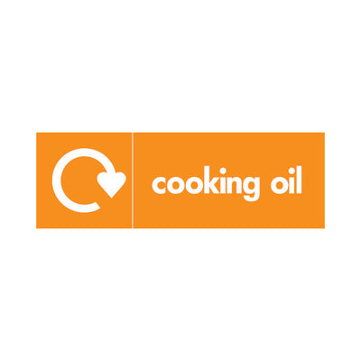 Cooking Oil Recycling - Landscape Sign v2 OR003 OR LN3