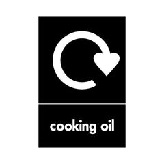 Cooking Oil Recycling - Portrait Sign HOR013 HOR PT1