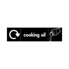 Cooking Oil Recycling & Icon - Landscape Sign HOR009 HOR LN3