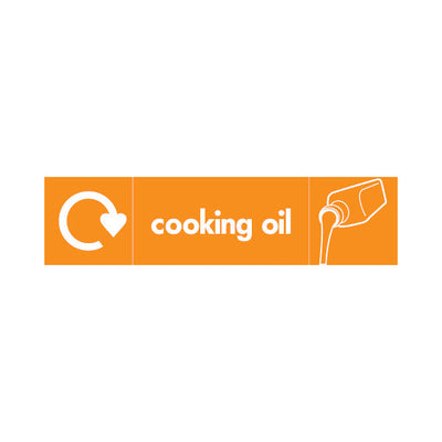 Cooking Oil Recycling & Icon - Landscape Sign v2 OR023 OR LN3