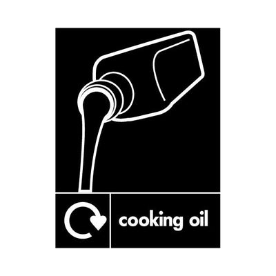 Cooking Oil Recycling & Icon - Portrait Sign HOR021 HOR PT1
