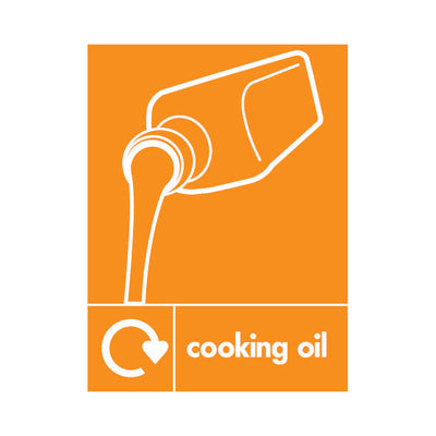 Cooking Oil Recycling & Icon - Portrait Sign v2 OR033 OR PT1