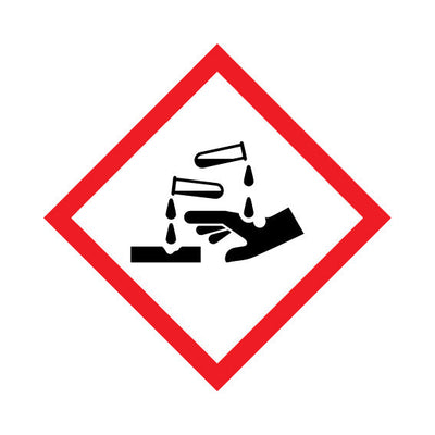 Corrosive Symbol Only (Red Outline) - Sign DS045 DS DM1