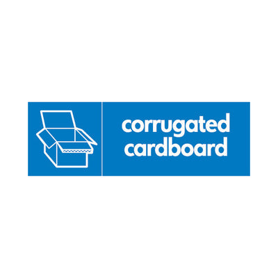 Corrugated Cardboard & Icon - Landscape Sign PAP011 PAP LN3