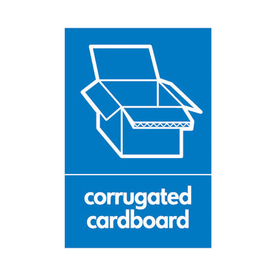 Corrugated Cardboard & Icon - Portrait Sign PAP034 PAP PT1