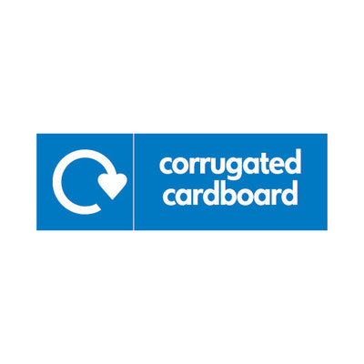 Corrugated Cardboard Recycling - Landscape Sign PAP007 PAP LN3