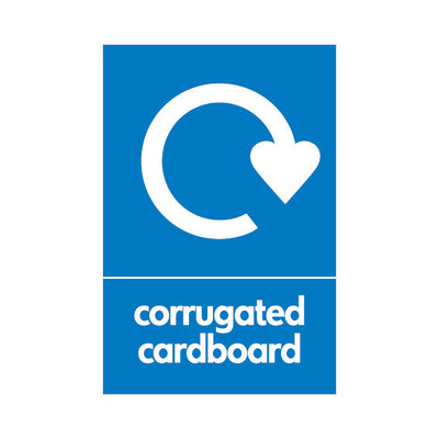 Corrugated Cardboard Recycling - Portrait Sign PAP026 PAP PT1