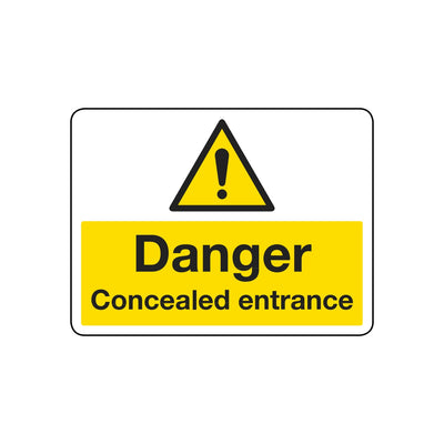 Danger Concealed Entrance Sign