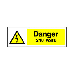 Danger - 240 Volts - Landscape Sign EH002 EH LN3