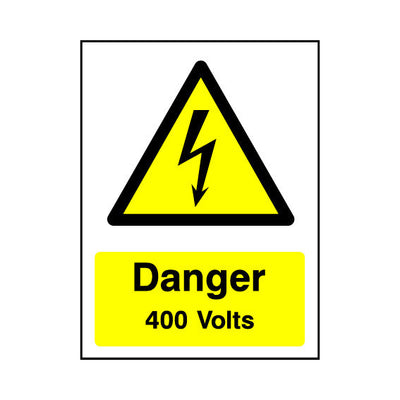 Danger - 400 Volts - Portrait Sign EH035 EH PT1