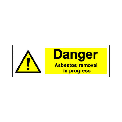 Danger - Asbestos Removal In Progress v3 - Landscape Sign - LN3 CN054 CN