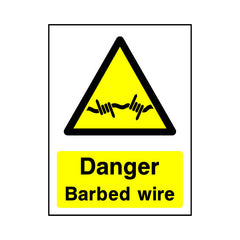 Danger - Barbed Wire - Portrait Sign - PT1 CA058 CA