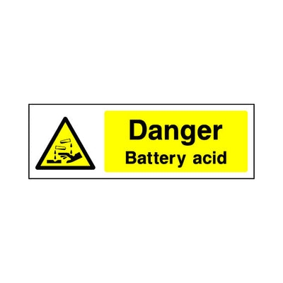 Danger - Battery Acid - Landscape Sign - LN3 CD005 CD