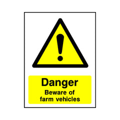 Danger - Beware Of Farm Vehicles - Portrait Sign - PT1 CA064 CA