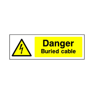 Danger - Buried Cable - Landscape Sign EH019 EH LN3