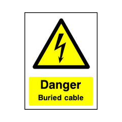 Danger - Buried Cable - Portrait Sign EH051 EH PT1