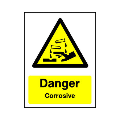 Danger - Corrosive v2 - Portrait Sign - PT1 CD048 CD
