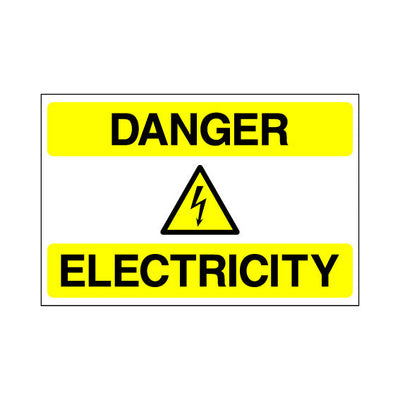 Danger - Electricity With Symbol - Landscape Sign EH067 EH LN1