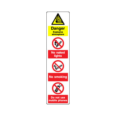 Danger - Explosive Atmosphere V1 (fuel Station Safety) - Portrait Sign GS034 GS PT3