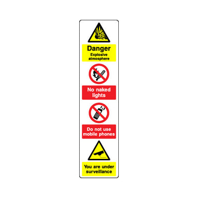 Danger - Explosive Atmosphere V2 (fuel Station Safety) - Portrait Sign GS035 GS PT3