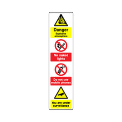 Danger - Explosive Atmosphere V2 (fuel Station Safety) - Portrait Sign GS035 GS PT3
