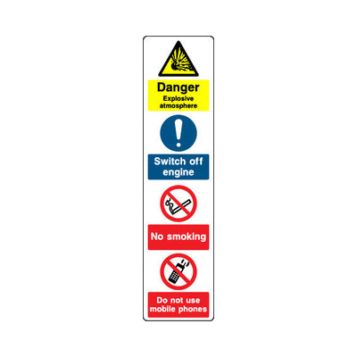 Danger - Explosive Atmosphere V3 (fuel Station Safety) - Portrait Sign GS036 GS PT3
