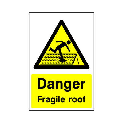 Danger - Fragile Roof - Portrait Sign - PT1 CN024 CN