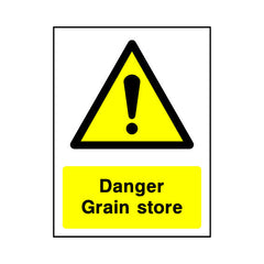 Danger - Grain Store - Portrait Sign - PT1 CA038 CA