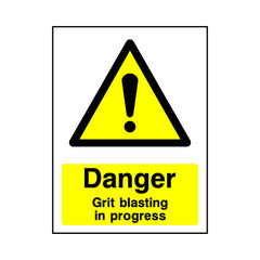 Danger - Grit Blasting In Progress - Portrait Sign MW037 MW PT1