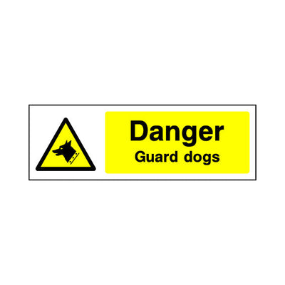 Danger - Guard Dogs - Landscape Sign GW033 GW LN3