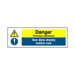Danger - Hazardous Substances - See Data Sheet - Landscape Sign - LN3 CD089 CD