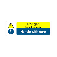 Danger - Hazardous Waste - Handle With Care - Landscape Sign - LN3 CD090 CD