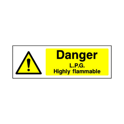 Danger - L.P.G. Highly Flammable - Landscape Sign - LN3 CD024 CD