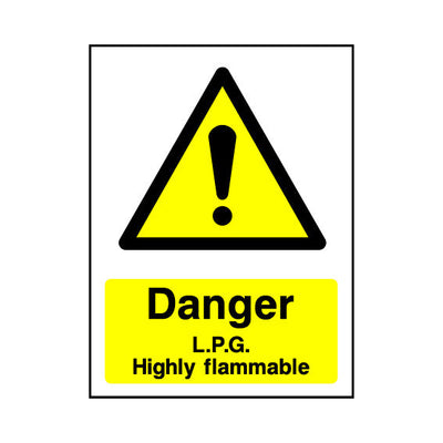 Danger - L.P.G. Highly Flammable v2 - Portrait Sign - PT1 CD068 CD