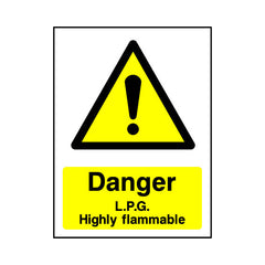 Danger - L.P.G. Highly Flammable v2 - Portrait Sign - PT1 CD068 CD