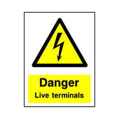 Danger - Live Terminals - Portrait Sign EH047 EH PT1