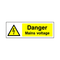 Danger - Mains Voltage - Landscape Sign EH007 EH LN3