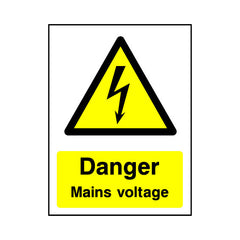 Danger - Mains Voltage - Portrait Sign EH039 EH PT1