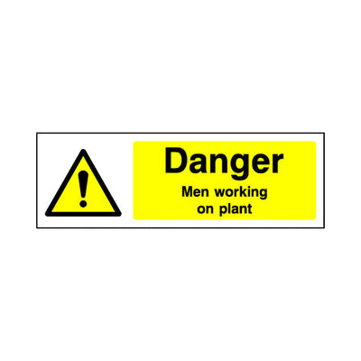 Danger - Men Working On Plant - Landscape Sign MW001 MW LN3