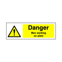 Danger - Men Working On Plant - Landscape Sign MW001 MW LN3