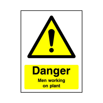 Danger - Men Working On Plant - Portrait Sign MW020 MW PT1