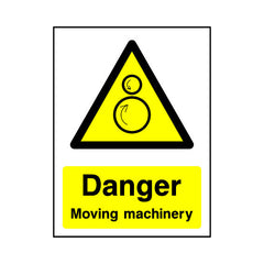 Danger - Moving Machinery - Portrait Sign - PT1 CA060 CA