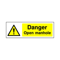 Danger - Open Manhole - Landscape Sign v2 GS005 GS LN3