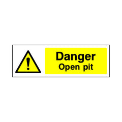 Danger - Open Pit - Landscape Sign GS004 GS LN3